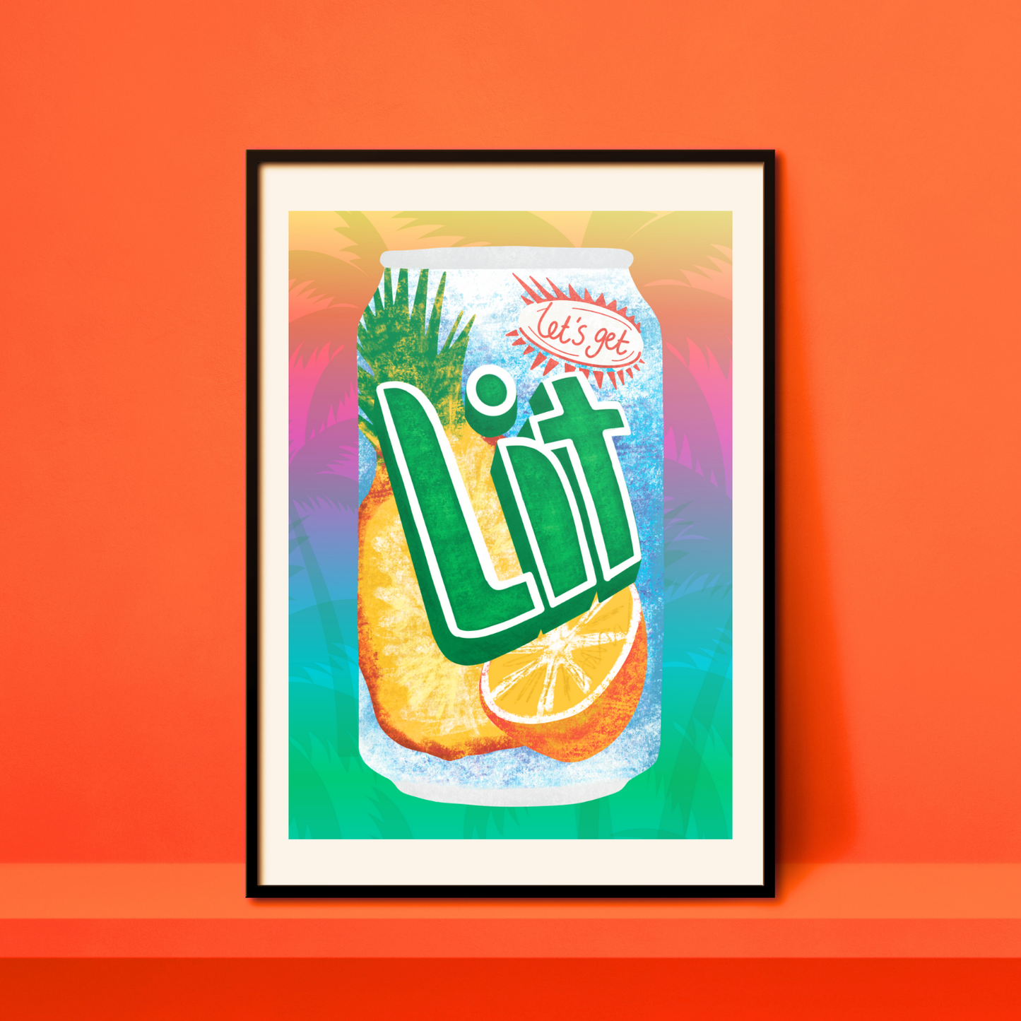 Let's Get Lit A4 Print