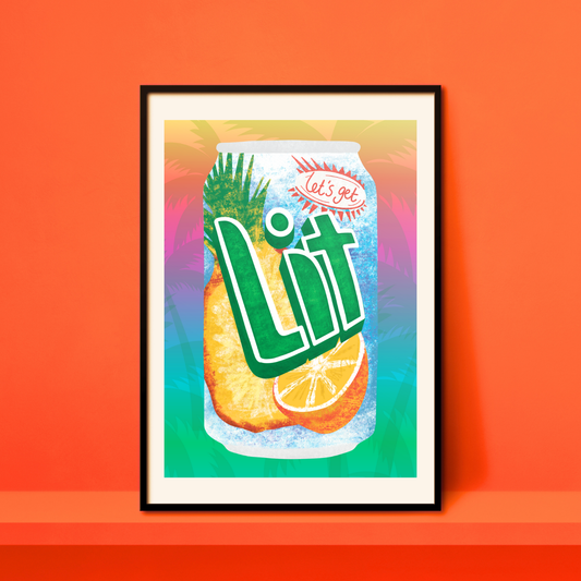 Let's Get Lit A4 Print