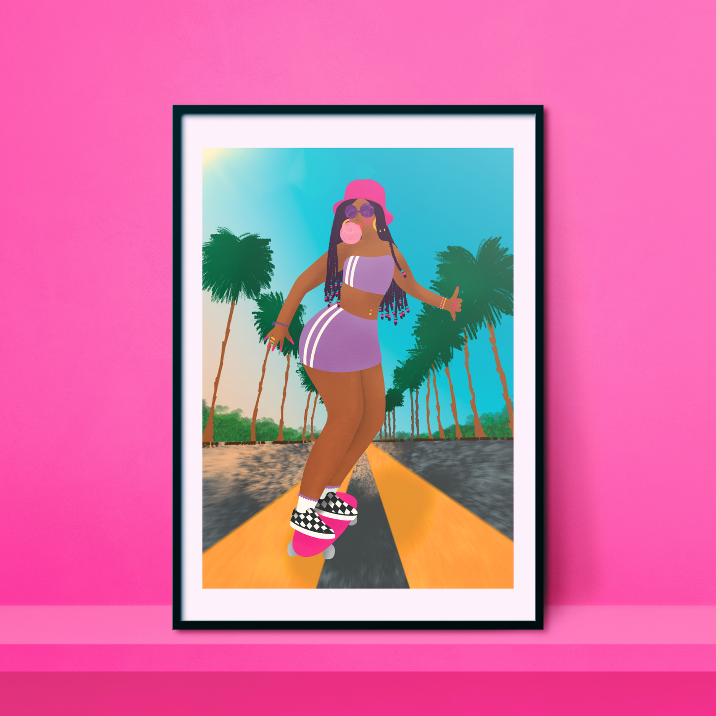 Summer Skating A4 Print