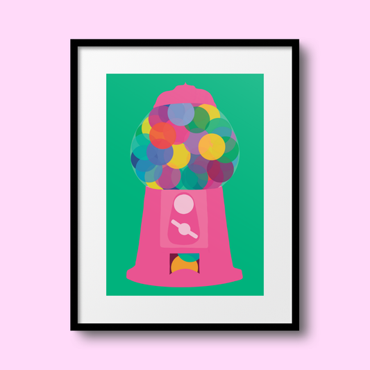 Gumball Machine A4 Print