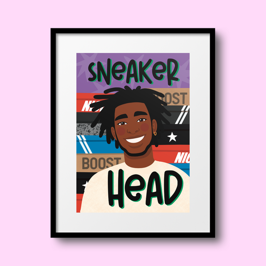Sneaker Head A4 Print