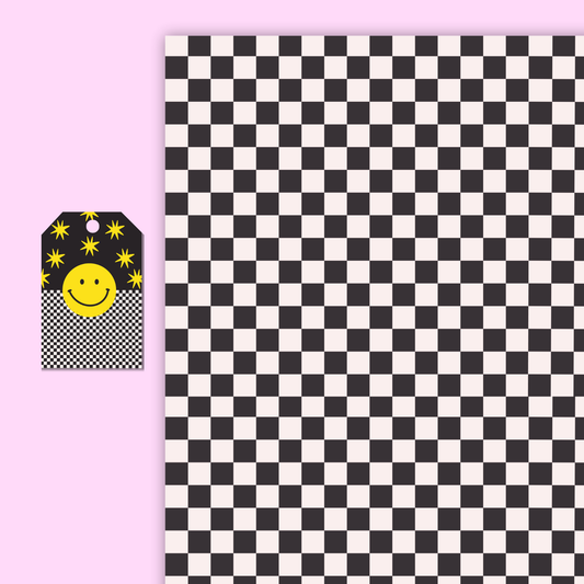 B&W Checkered Gift Wrap