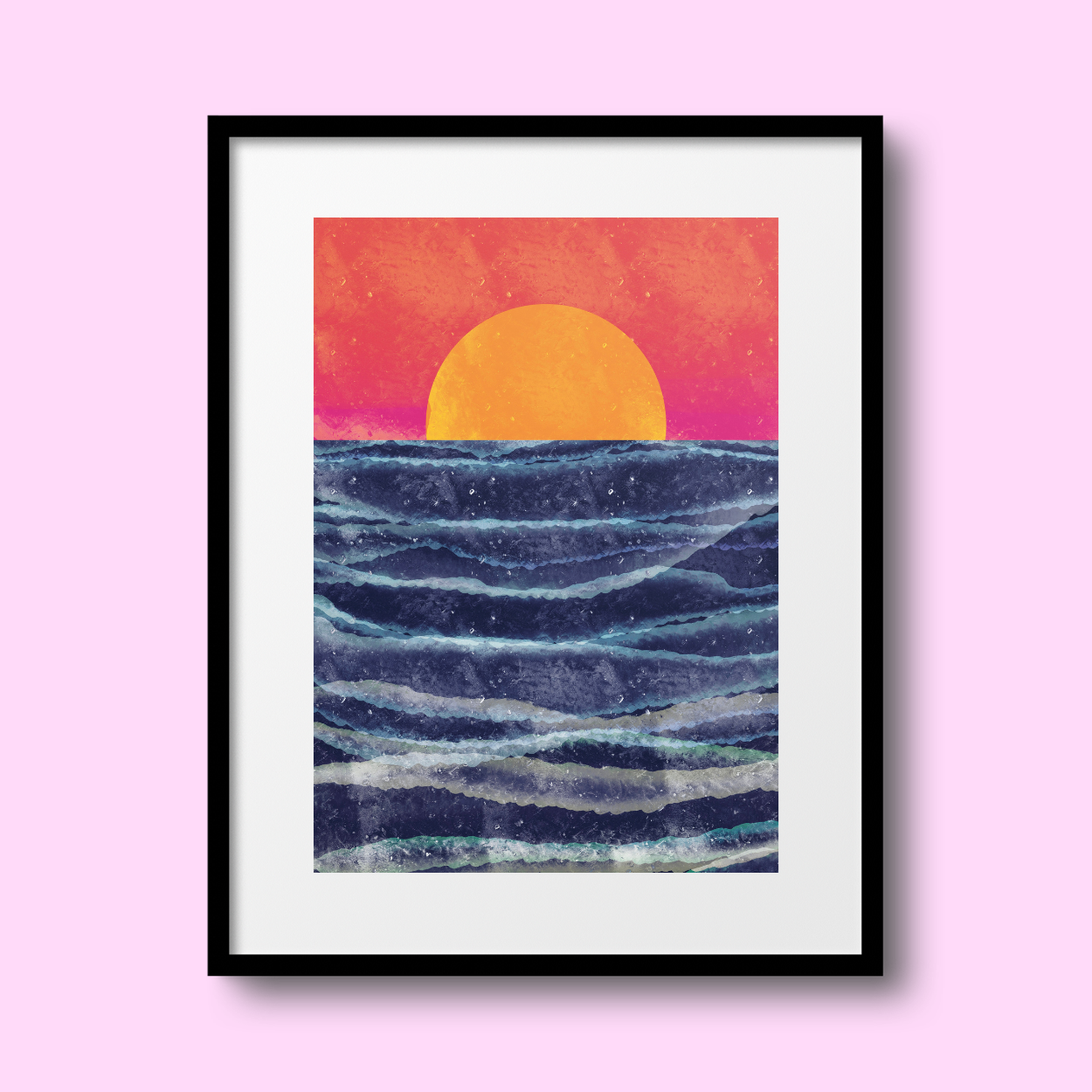 Rolling Waves A4 Print