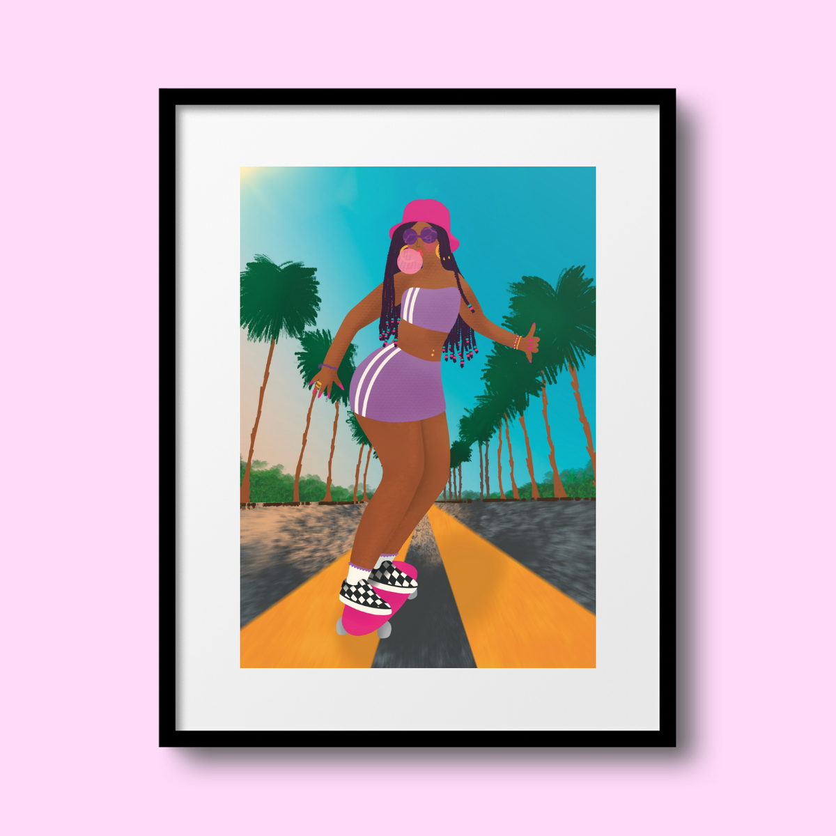 Summer Skating A4 Print