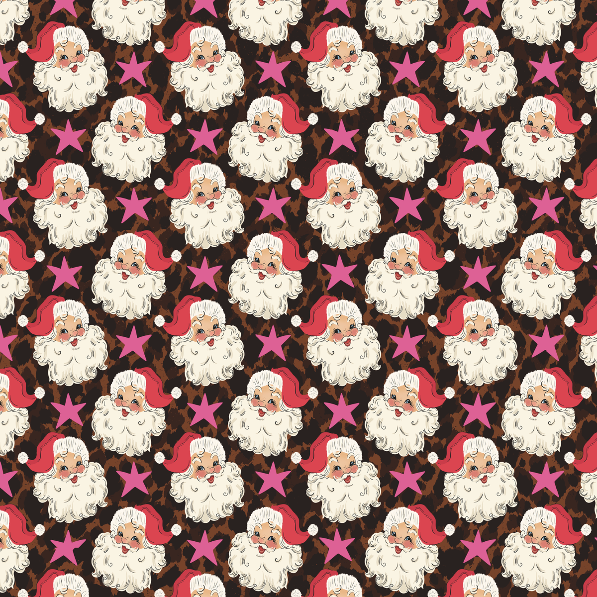 Leopard Santa Gift Wrap