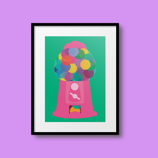 Gumball Machine A5 Print
