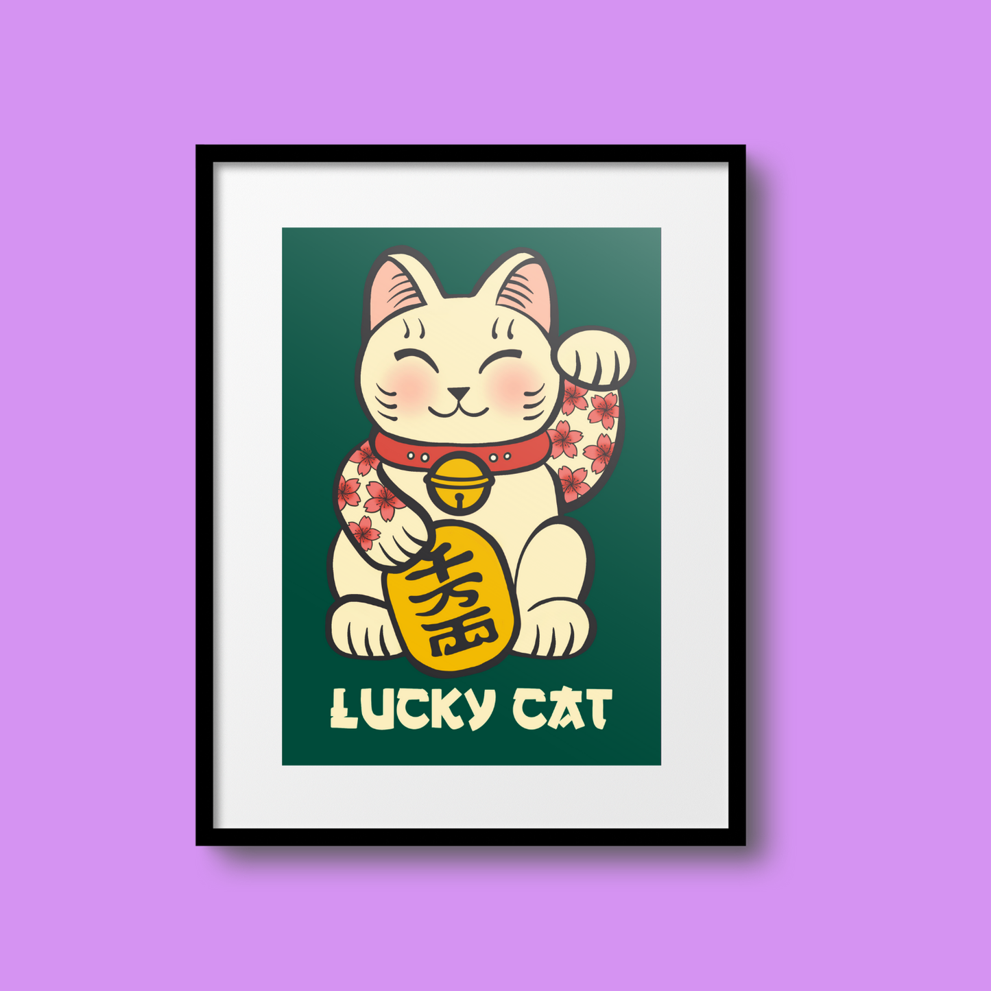 Lucky Cat A5 Print