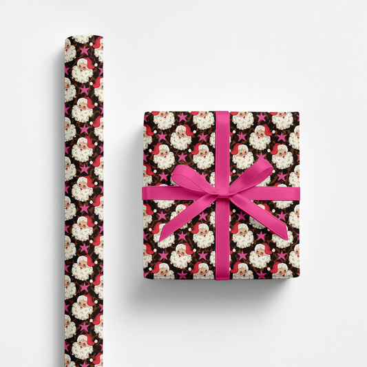 Leopard Santa Gift Wrap