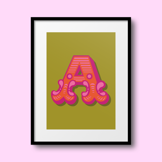 Letter 'A' A4 Print - HM