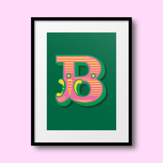Letter 'B' A4 Print - HM