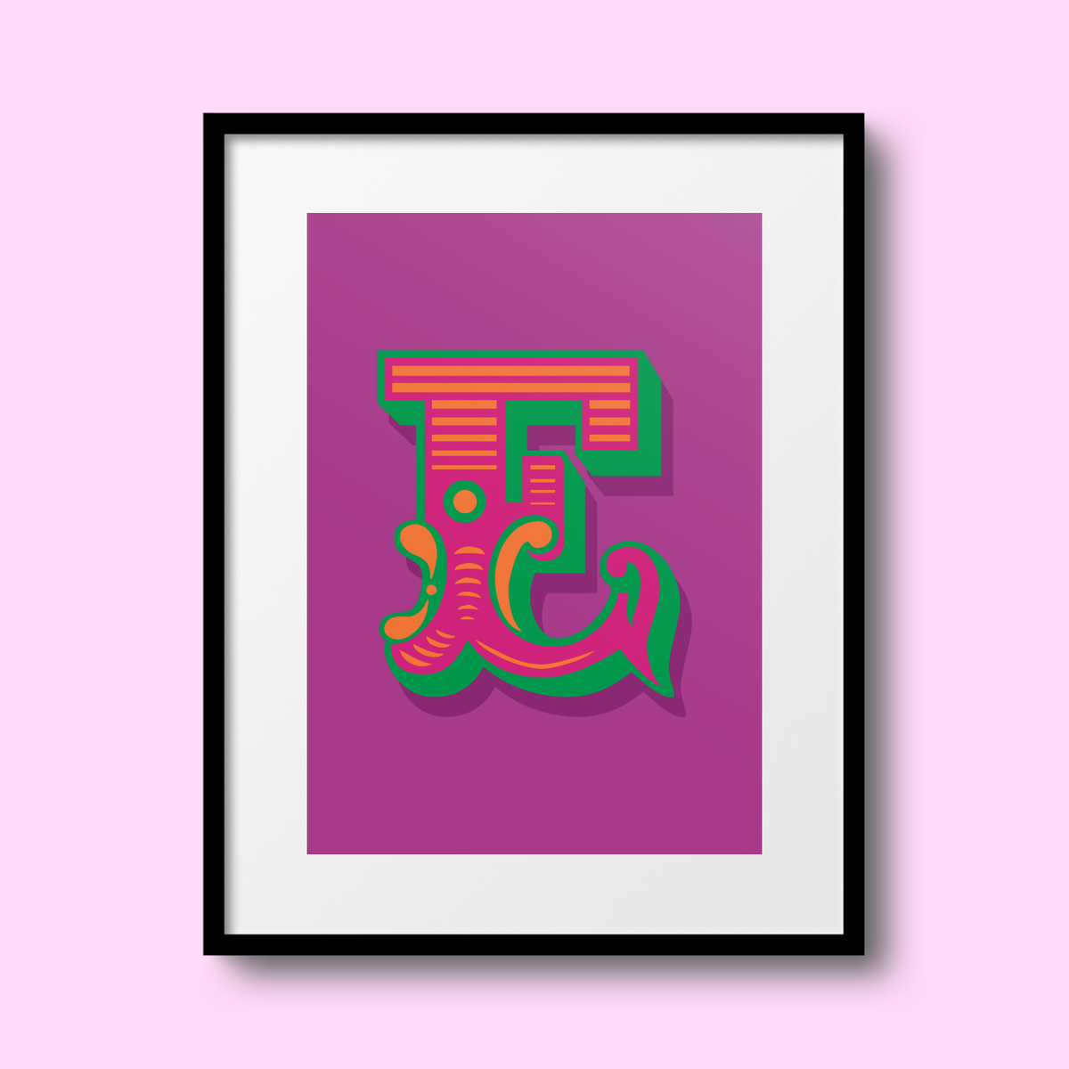Letter 'E' A4 Print - HM