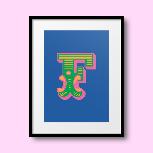 Letter 'F' A4 Print - HM