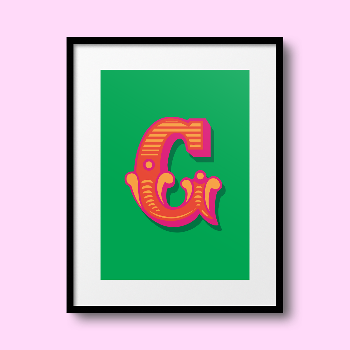 Letter 'G' A4 Print - HM